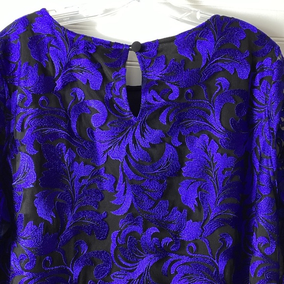 Caroline Rose NWT Bella Soiree Embroidered
Mesh Lace 3/4 Bell Sleeve Shift Dress - Picture 14 of 16